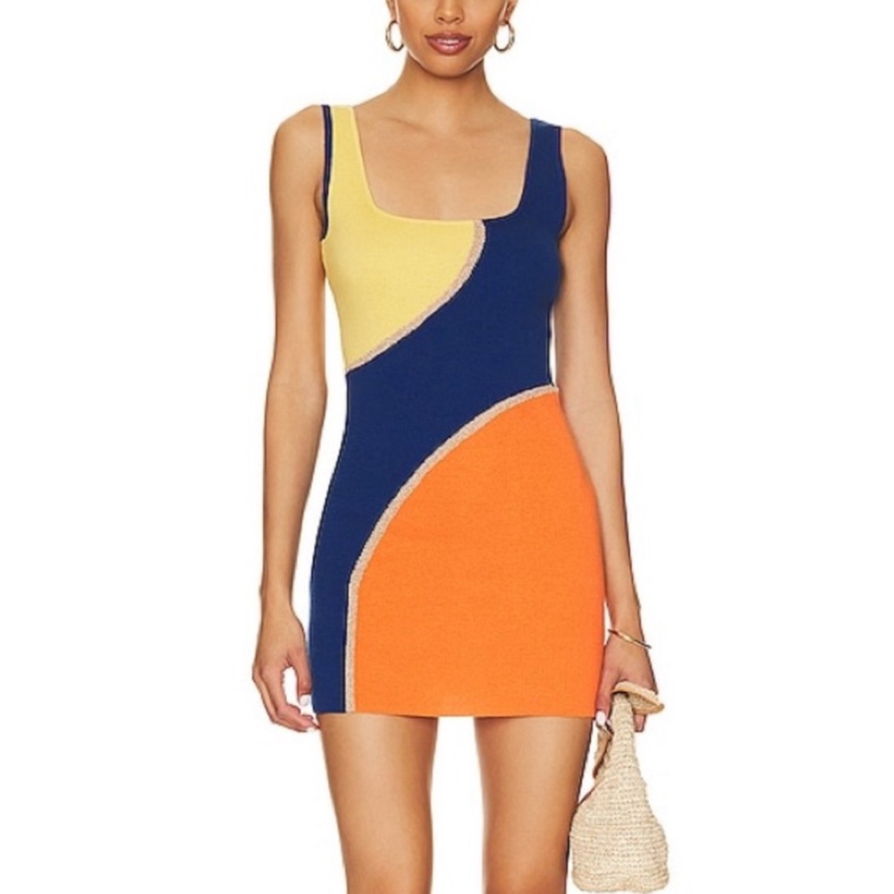 NWOT Solid and Striped Knit Mini dress